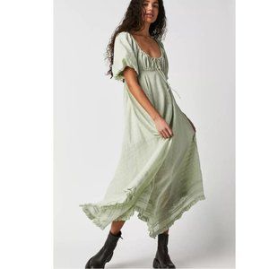 NWOT Free People Mint On My Level Maxi Dress